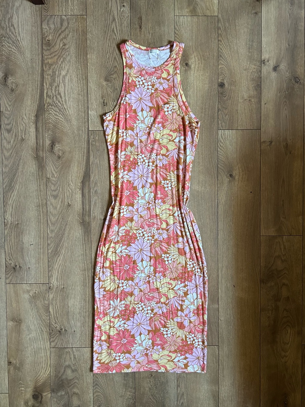 Billabong Coral Floral Tank Midi Dress